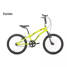 Bicicleta Aro 20 Houston Furion Aço - Freio V-brake Cor Amarela Fluor
