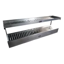 Escorredor Louça Pratos Inox Bandeja Coletora 120x40 Tpc