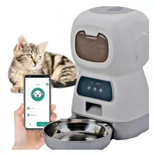 Comedouro Alimentador Automático Cães Gatos Pet Auto Wi-fi ! Cor Branco