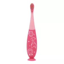 Escova Dentes Infantil Em Silicone Reutilizável Rosa Marcus