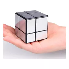 Cuberspeed Espejo De 2 X 2 Cuerpo Negro Con Cubo Mágico Plat