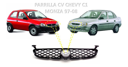 Chevy C1 94-03 Monza 97-08 Parrilla Con Emblema Foto 2