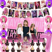 Kit Cumpleaños Taylor Swift Fiestas Tela De Fondo Decoracion