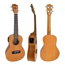 Ukulele Shelby Su23me Stnt Concert 23 Mogno Fosco Eletrico