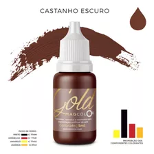 Pigmento Micro Microblading Gold Castanho Escuro 5ml