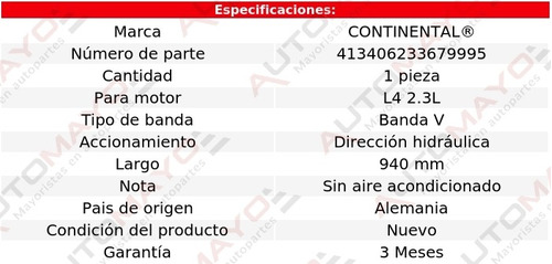 Banda Acc 940 Mm Direccin Hidrulica 240 L4 2.3l Volvo 90 Foto 4