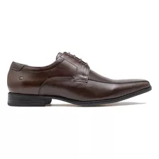 Sapato Blucher Plain Toe Democrata Metropolitan Metropolitan Prime 244101 De Couro Café Design Liso 39 Br Para Adultos - Masculino