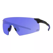 Óculos Hb Quad R Matte Black Blue Chrome Para Ciclismo