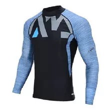 Polera Lycra Hombre Manga Larga - Aquamarina Division