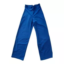 Pantalón Alargado, Corte Amplio, Largo, Color Azul