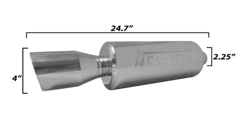 Mofle Escape Deportivo Rush Racing Exhaust R-111 Foto 6