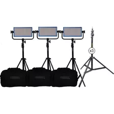 Dracast Led500 Pro Bi-color Led 3-light Kit With V-mount Bat