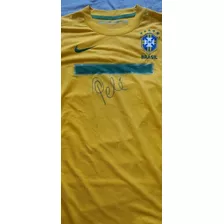 Camisa Do Brasil Autografada Pelo Pelé