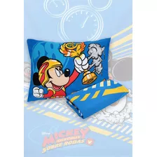 Jogo De Cama Mickey Aventura Sobre Rodas 1,40 M X 2,20 M