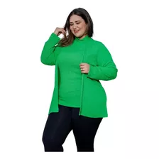 Cardigan Feminino Curto Plus Size Em Viscolycra