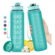 Botella De Agua Motivacional De 32 Oz Con Tiempos Para Beber