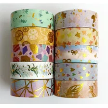 Cinta Decorativa Adhesiva 5metros | Washi Tape X10 