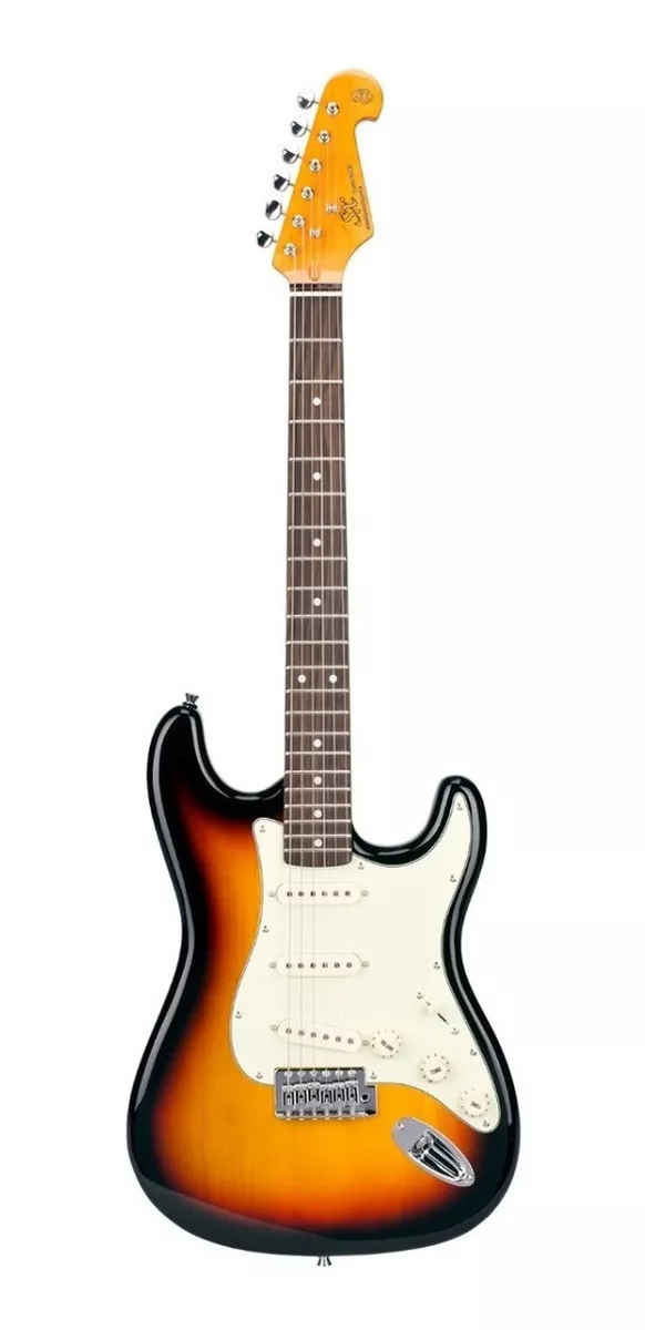 Guitarra Eléctrica Sx Vintage Series Fst62 Stratocaster De Aliso 3-tone Sunburst Brillante Con Diapasón De Palo De Rosa