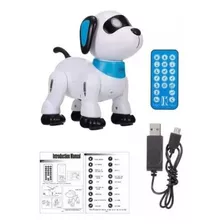 Brinquedo Cachorro Robô Com Controle De Voz E Remoto Cor Branco