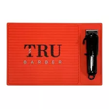 Organizer Mat Alfombra Barbero Tru Barber Rojo Y Negro Chica