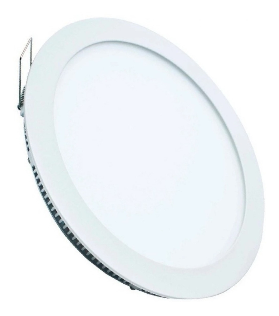 10 Plafones Led Redondos Embutir 6w Luz Cálida Candela 6818 Cálido