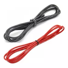 10 Metros Fio 18awg Siliconado (5 Mts Vermelho+5 Mts Preto)