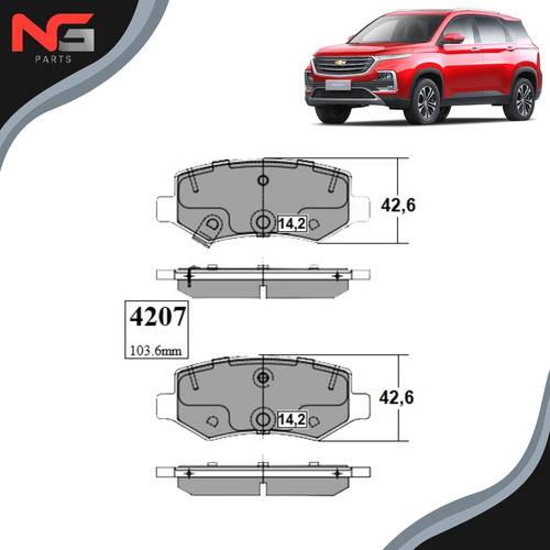 Pastillas Freno Traseras Chevrolet Captiva 2019-2021 1.5 Foto 3