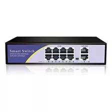 Conmutador Ethernet Kuwfi Gigabit Poe De 8 Puertos, 8 X Giga