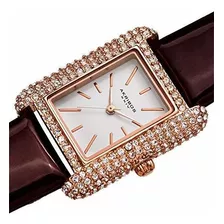 Akribos Ak1068 Reloj Rectangular Para Mujer Con Correa De Pi