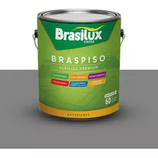 Tinta Acrílica Para Piso 3,6l Brasilux Braspiso Várias Cores Cor Cinza