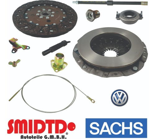 Kit De Clutch Completo Cable Funda Vw Sedan 1.6l 93-04 Vocho Foto 3