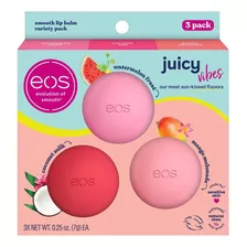 Eos 3 Pack Lip Balm Sphere Juicy Vibes Balsamos De Sabores