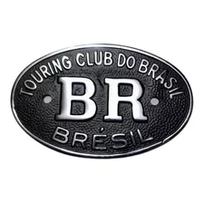 Placa Br Touring Club Fusca Brasilia Preto