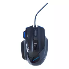 Mouse Gamer Usb Optico Senon Rgb 2400 Dpi Negro Y Azul