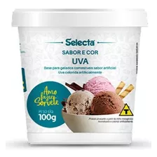 Base Para Sorvete Em Pó Sabor Uva 100g - Selecta