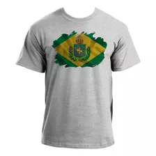 Camiseta Infantil A Adulto Bandeira Brasil Imperio Monarquia