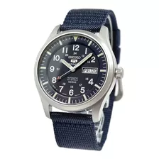 Seiko 5 Militar Azul Automático Snzg11j1 100% Japonés