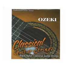Cuerdas Ozeki Guitarra Clasica Nylon Negras Bajos En Bronce