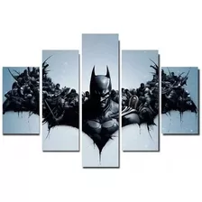 Quadro Decorativo Mosaico 5 Peças Batman Mdf