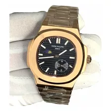 Relógio De Luxo Nautilus Dourado Rose Automático Base Eta