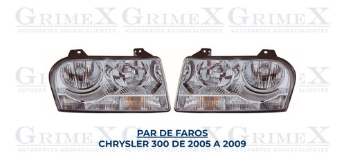 Par Faro Chrysler 300 2005-05-06-07-08-09-2009 Tyc Ore Foto 3