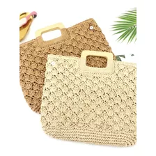 Bolsa De Palha De Mão Feminina Grande Tendência Moda Praia