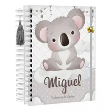 Caderneta Vacinação Personalizada Urso Coala Menino Mod. 127