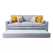 Divan Cama + Colchon Sillon Sofa 3 Cuerpos Premium Chenille