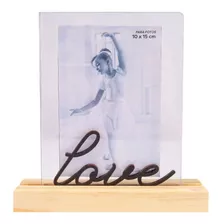 Porta Retrato 10x15cm C/ 3 Palavras Dance Smile Love - Uatt