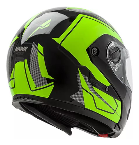 Casco Hawk Vector Rs5 Resistance Negro Fluo Doble Visor