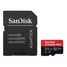 Cartão De Memória Sandisk Extreme Pro 64gb Microsdxc 200mb/s