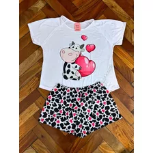 Pijama Tematico / Remera Y Short Con Volado / Varios Modelos