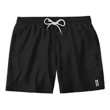 Short Bermuda Masculina Preto Liso Praia Verão