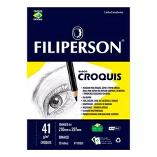 Bloco Filiperson Croquis Manteiga A4 41g 50 Folhas Branco